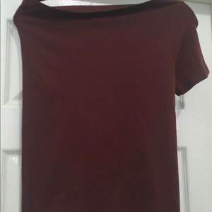 Helmut Lang Brown Asymmetrical Shoulder Top M